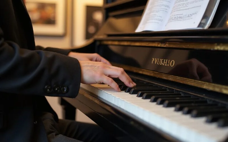 Detail shot of piano keys or action illustrating How to Check a Used Piano Before Buying, documentary style, natural light