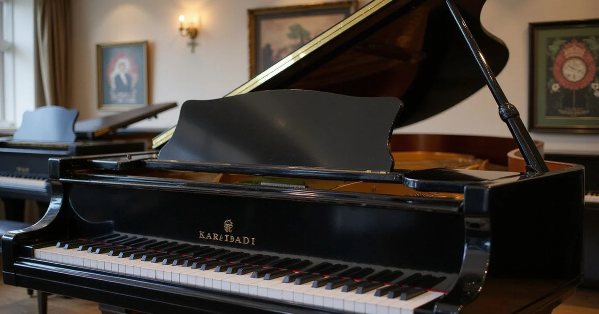 Luxury piano showroom Harrogate, How to Choose Your First Piano, editorial black and white photography, warm gold accents